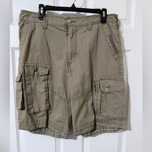 Men's Hollister Heavy Cargo Shorts Khaki Size 32